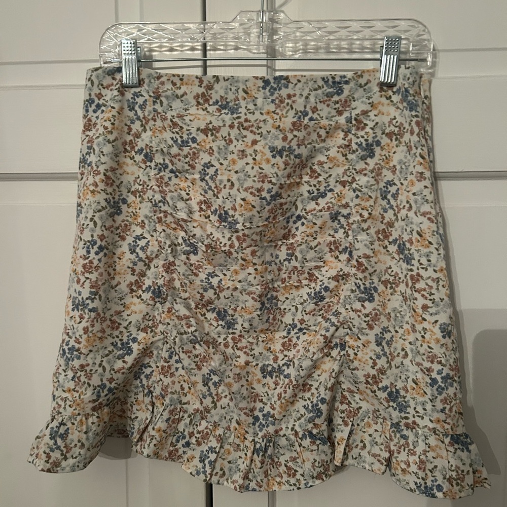 Paper Crane Floral Ruffle Skirt - Multicolor